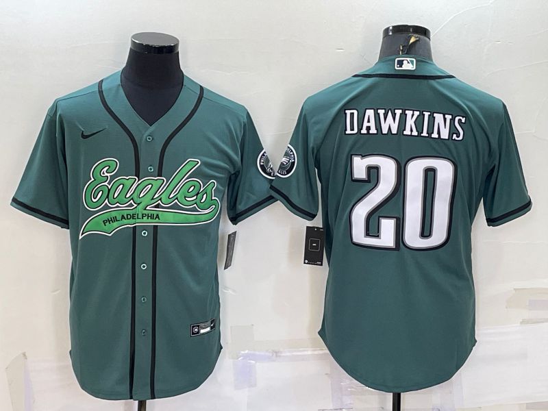 Men Philadelphia Eagles 20 Dawkins Green 2022 Nike Co branded NFL Jersey